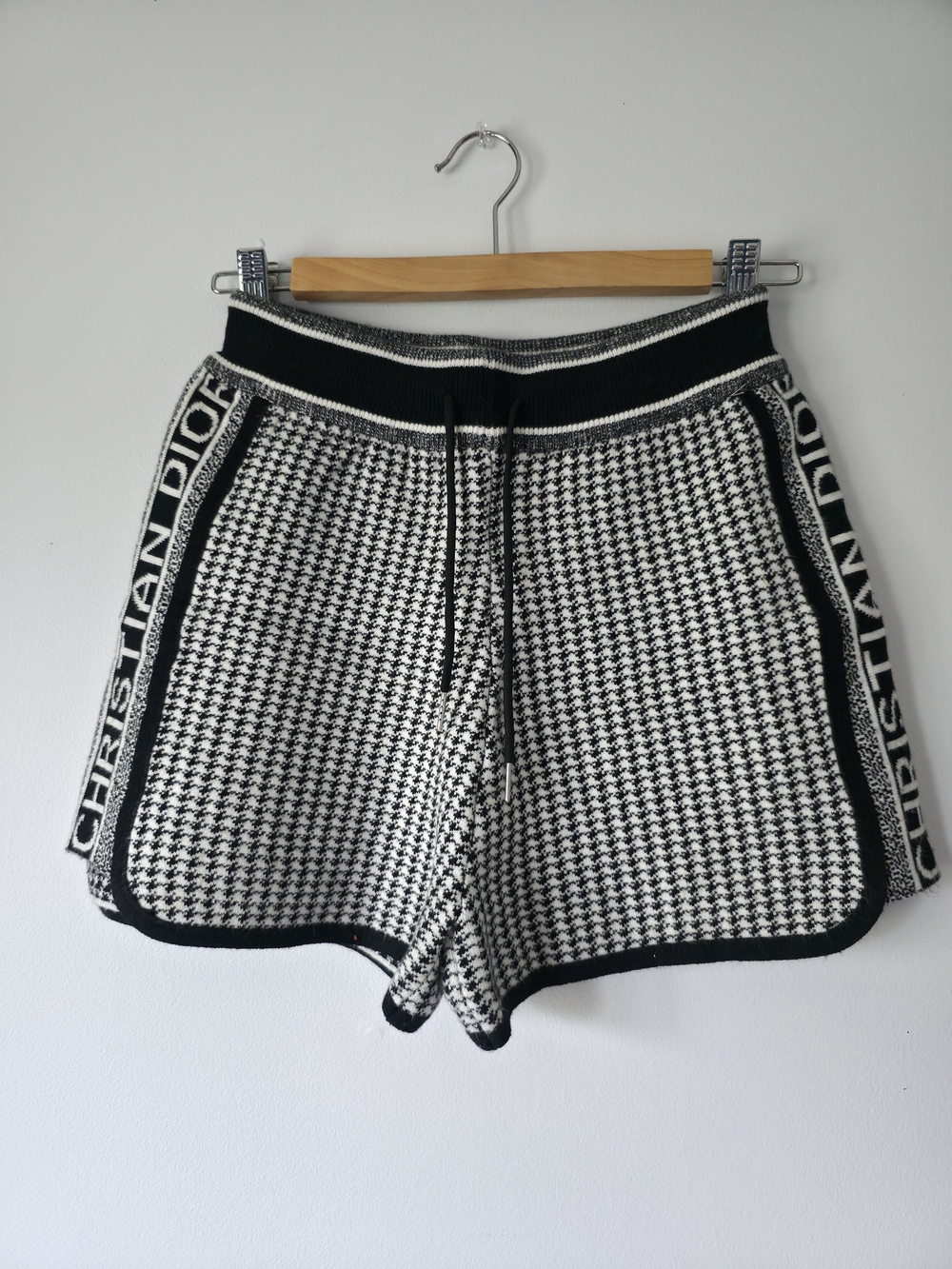 Houndstooth Knit Shorts